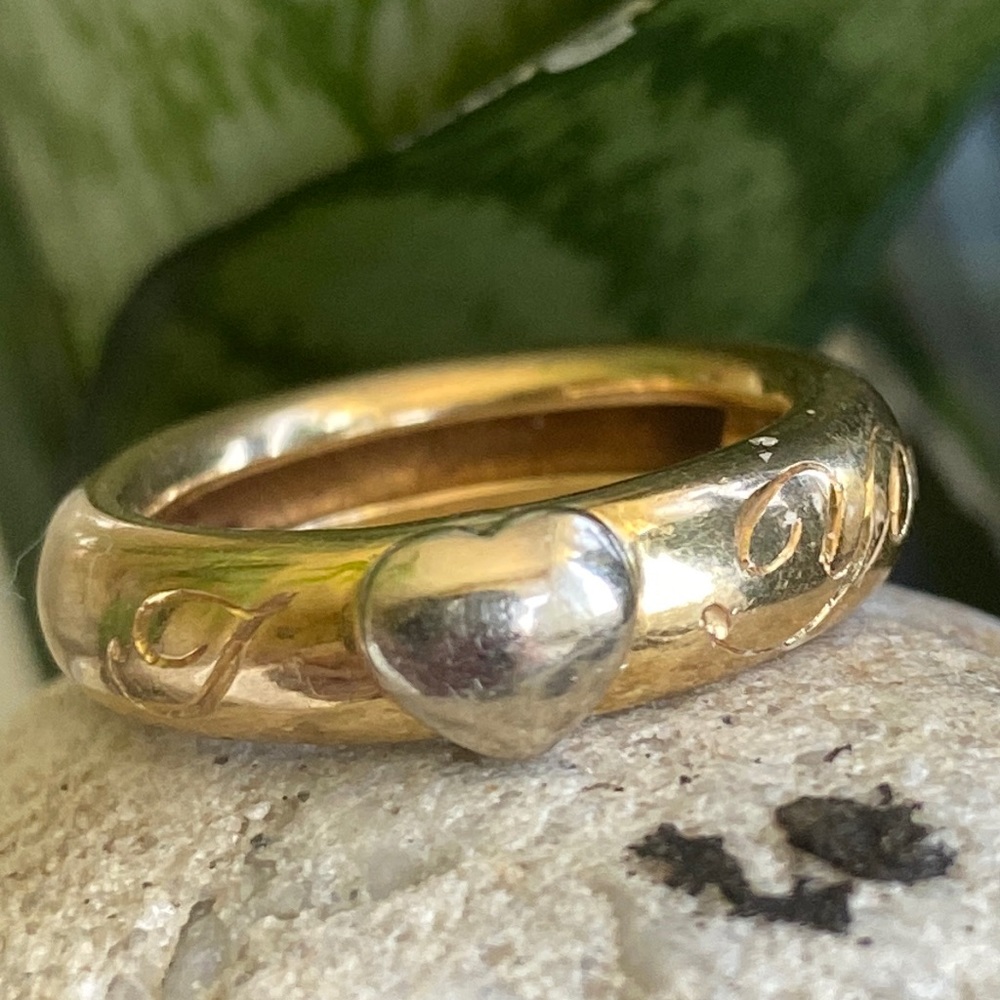 Tiffany 18 karat gold I love you and